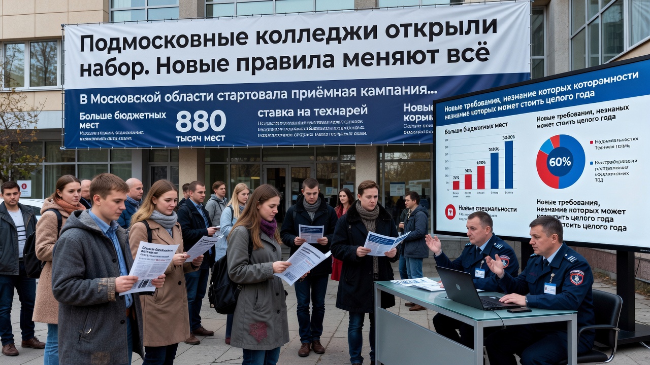 Подмосковные колледжи открыли набор. Новые правила меняют всё