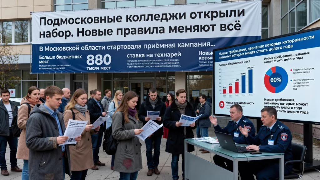 Подмосковные колледжи открыли набор. Новые правила меняют всё