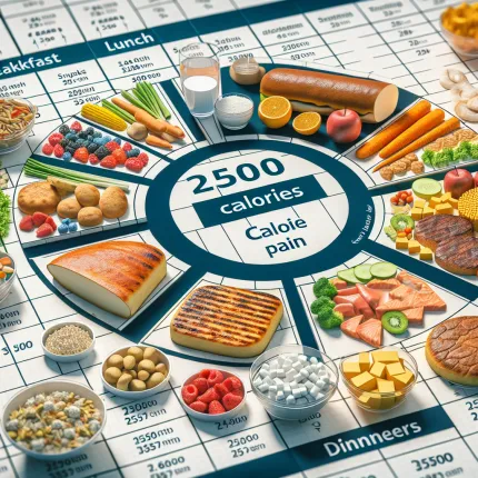 Меню на 2500 калорий в день для набора массы